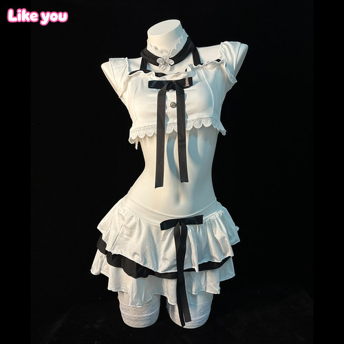 Like You性感qqny纯欲显瘦可爱约会蕾丝小胸睡裙女夏激情火辣免脱