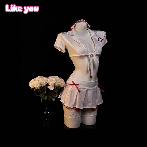Like  You护士COS制服可爱显瘦内衣肚兜纯欲性感qqny趣味睡衣扮演