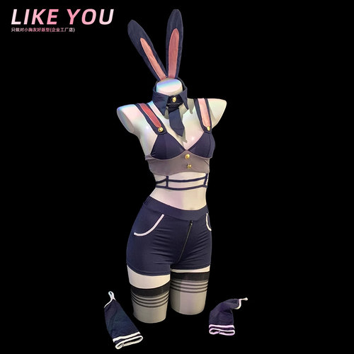 LikeYou小胸兔女郎cos制服套装绑带性感睡衣纯欲qqny内衣可爱诱惑