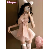 Like You小胸性感睡衣女纯欲风蕾丝吊带睡裙套装 qqny内衣诱惑睡衣