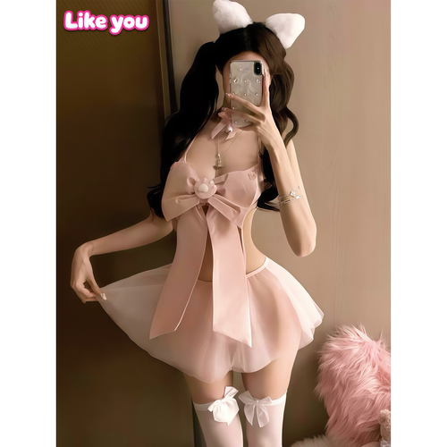 Like You小胸性感睡衣女纯欲风蕾丝吊带睡裙套装qqny内衣诱惑睡衣