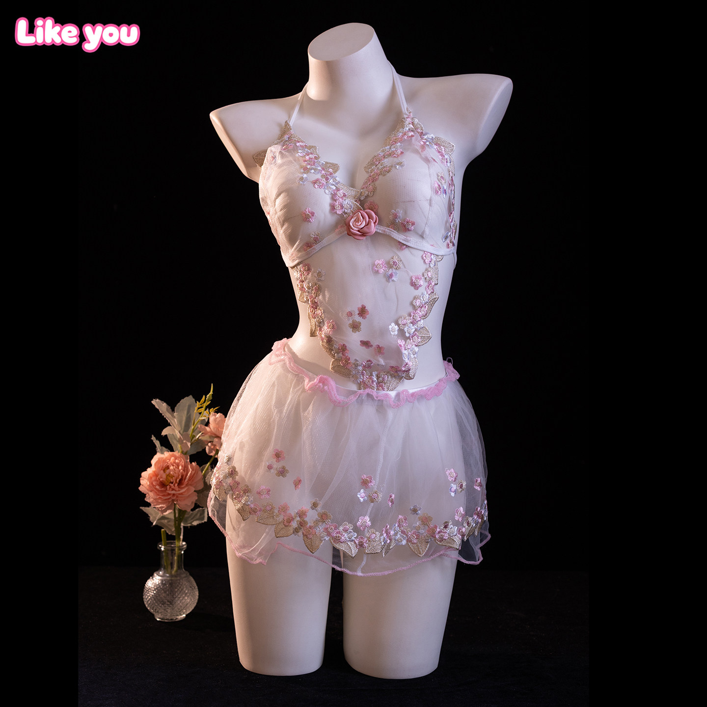 Like You小胸蕾丝碎花裙性感内衣高级吊带睡裙纯欲qqny内衣诱惑装,女士内衣/男士内衣/家居服,内衣配件,淘宝优惠券,粉丝福利购,淘宝优惠卷