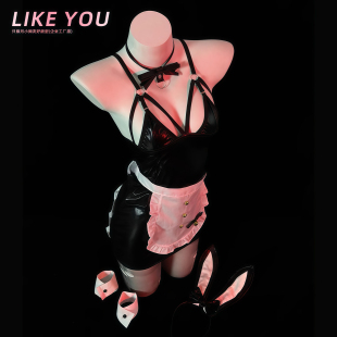 qqny内衣兔女郎 性感睡衣女纯欲风蕾丝吊带睡裙套装 Like You小胸款