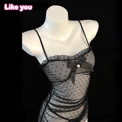 Like You小胸性感睡衣女纯欲风蕾丝吊带睡裙套装qqny内衣诱惑睡衣