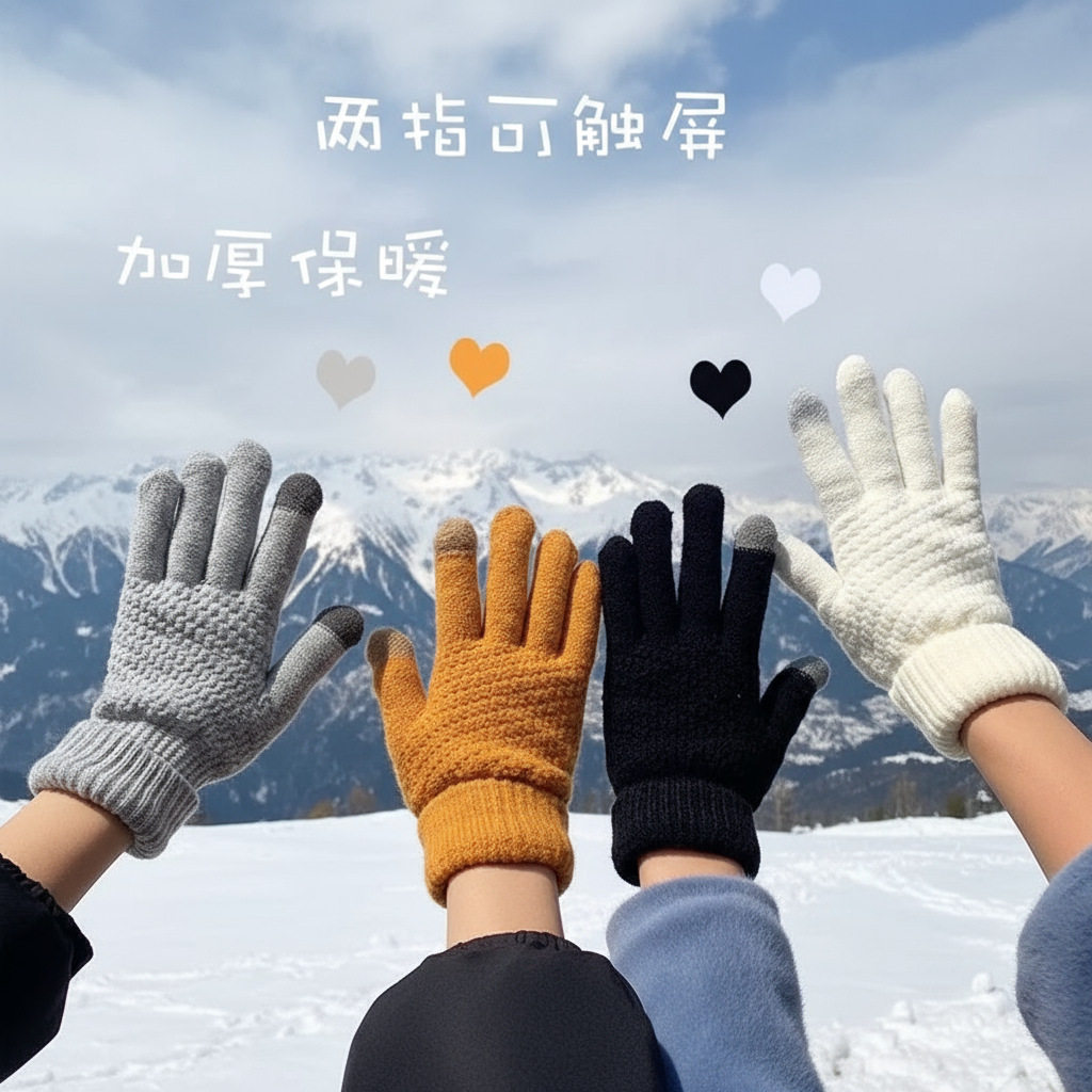 触屏手套女冬季可爱学生骑行保暖防寒韩版加厚冬天菠萝纹暖手套,服饰配件/皮带/帽子/围巾,手套,淘宝优惠券,粉丝福利购,淘宝优惠卷