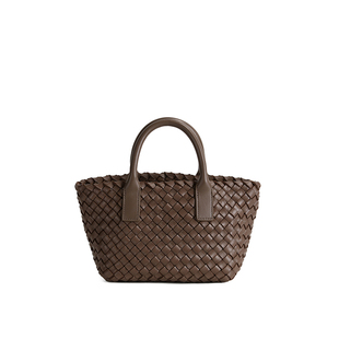 羊皮手工编织菜篮子托特包 6001大号