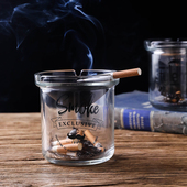 现代漏斗烟灰缸创意家用有带盖潮流烟缸个性 办公室防风飞灰烟灰盅