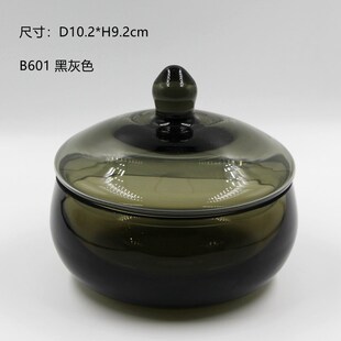 彩色手工琉璃吹制玻璃糖缸糖果盒罐婚庆礼品酒店客房浴盐盅浴盐罐