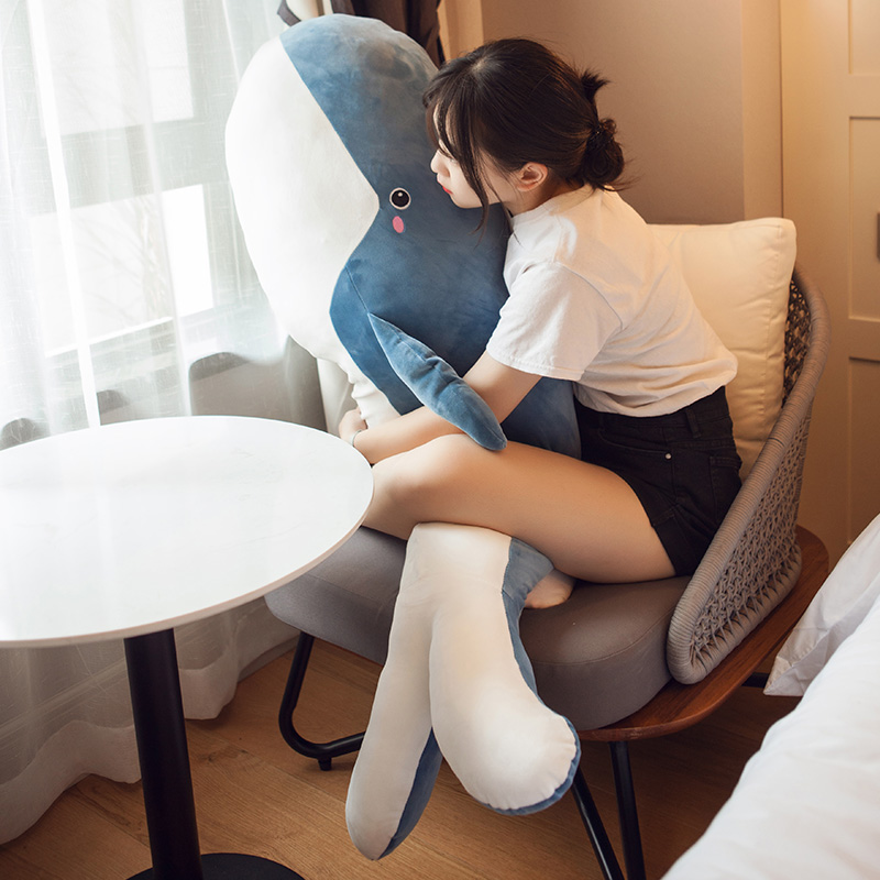 鲸鱼抱枕长条枕毛绒玩具玩偶睡觉抱可爱夹腿抱着的公仔女生布娃娃
