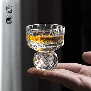 玻璃茶杯个人品茗杯高级感轻奢 玻璃小茶杯主人杯2024新款