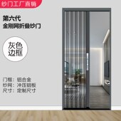 金刚网折叠纱门防蚊防猫狗老鼠带锁防盗隐形伸缩推拉式 铝合金纱窗
