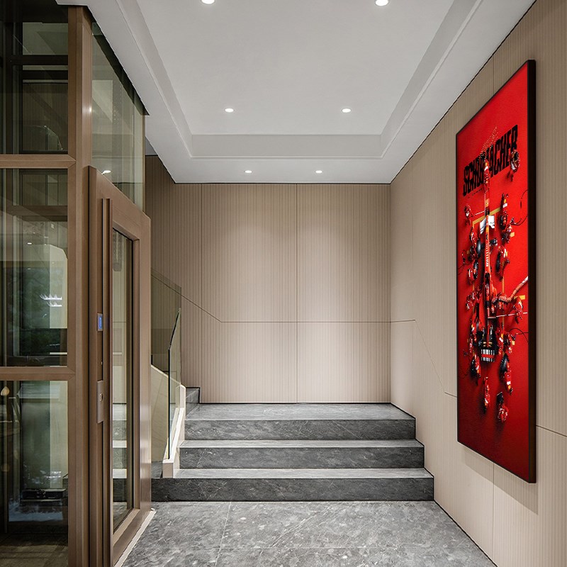汽车主题玄关装饰画跑车法拉利F1赛车挂画LED灯过道走廊壁画
