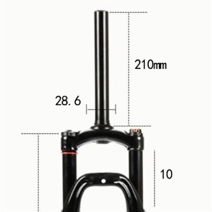 加长行程管山地车避震前叉锁死单车减震前叉碟刹无牙行程100