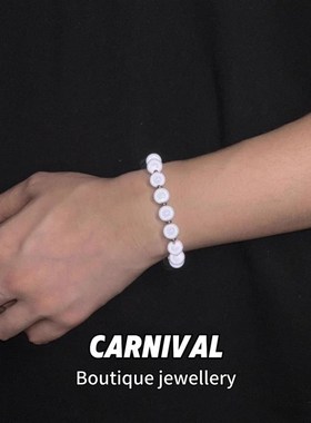 手串小众设计二次元魔法手链简约情侣反光串珠好朋友一人一半闺蜜