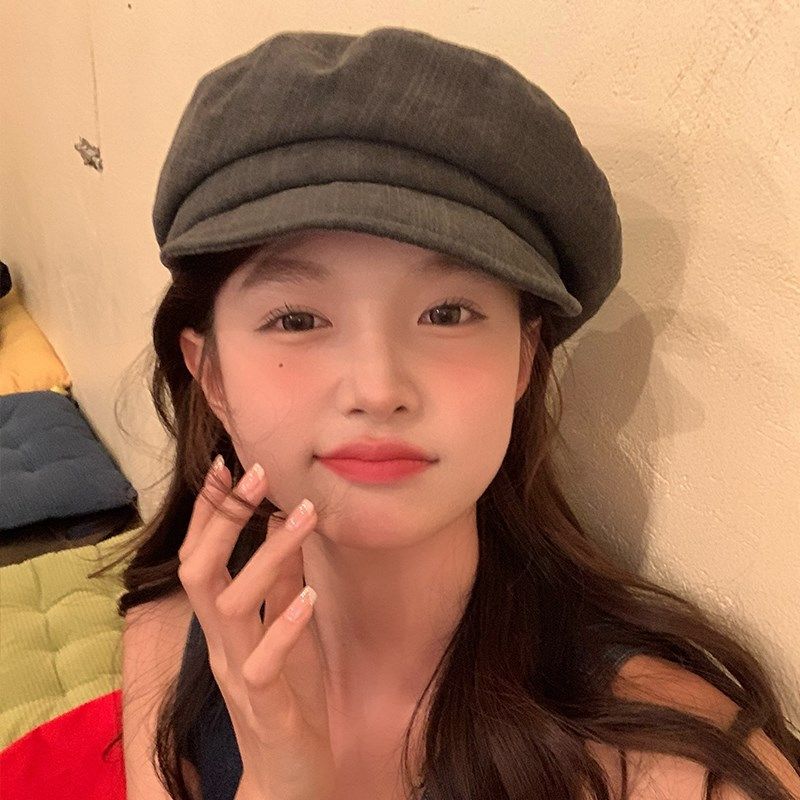 植物纤维复古云朵贝雷帽子女显脸小百搭休闲大头围八角鸭舌帽,服饰配件/皮带/帽子/围巾,帽子,淘宝优惠券,粉丝福利购,淘宝优惠卷