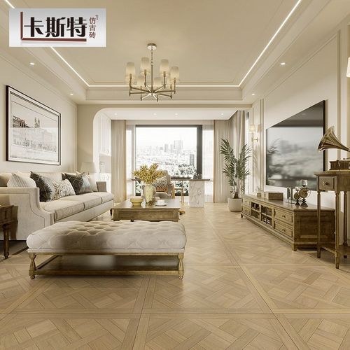 法式编织木纹地砖x客厅防滑地板砖拼花卧室原木仿古砖