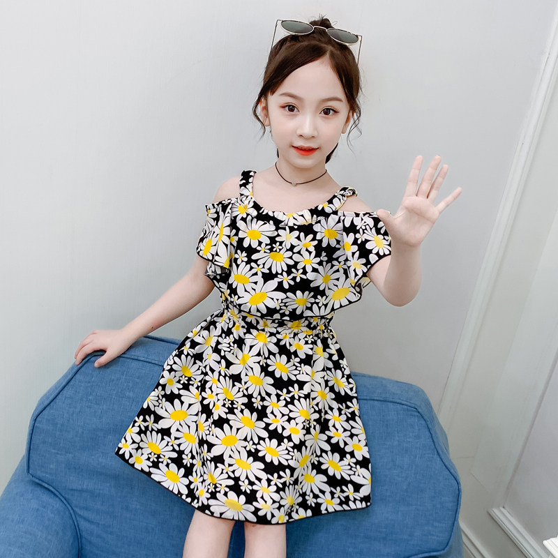 女童网红连衣裙夏装2021新款儿童夏季雪纺裙女孩洋气吊带公主裙子