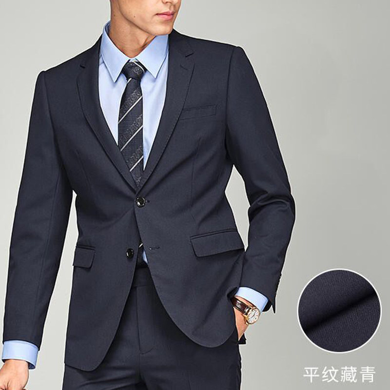 男西服微弹套装垂感正装新郎免熨烫西装外套休闲商务职业上班装上