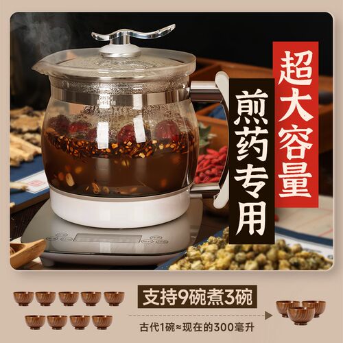 2024新款大号中药电煎壶3升4升大容量3L煎药壶全自动煎中药罐熬药