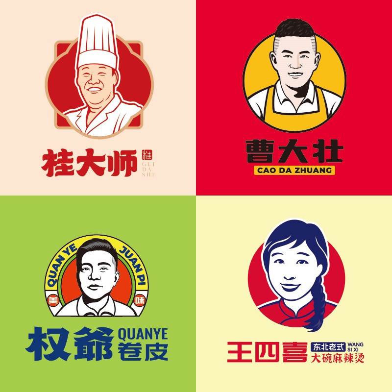 定制头像商标Logo卡通t人物商标人像人物标志头像肖像定制肖像设