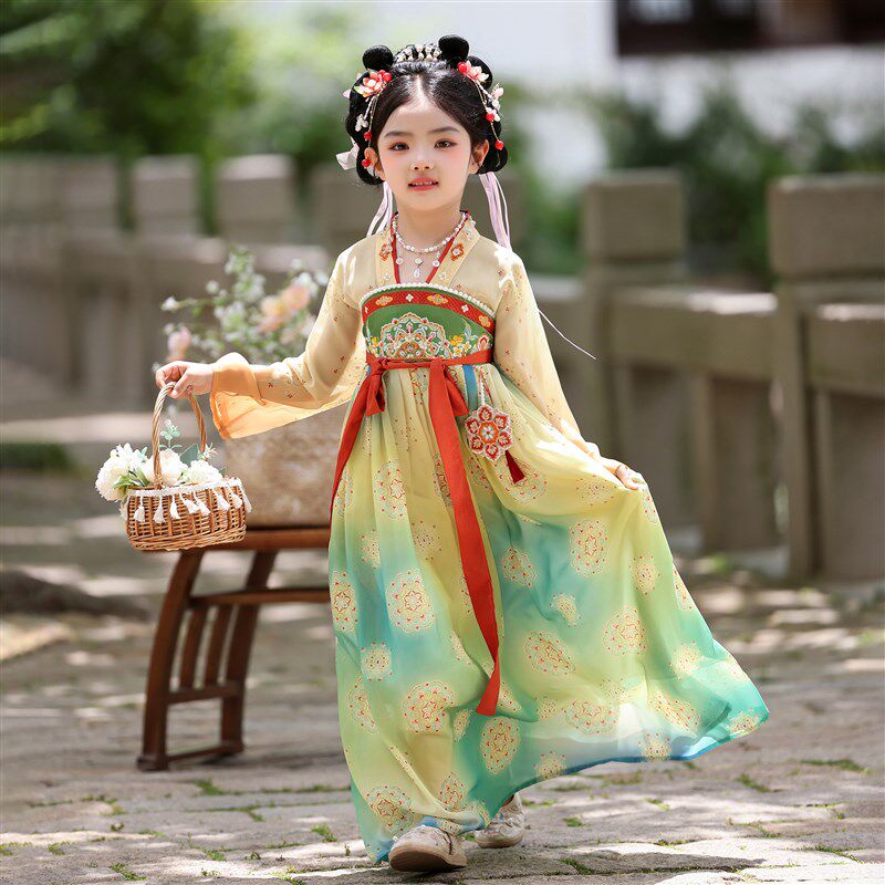 汉服女童2025春夏新款国风高级古装襦裙女宝超仙古风唐装裙子夏装