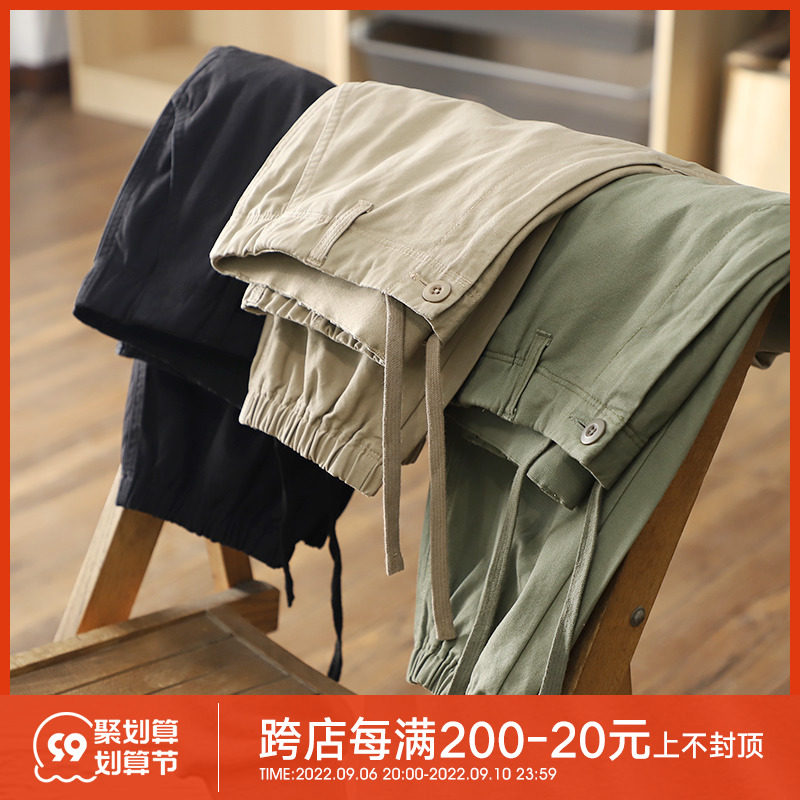 T5008 当红炸子鸡~22年新款~男女情侣宽腿工装束脚运动裤百搭显瘦