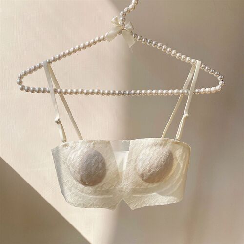 抹胸内衣女大胸显小防走光收副乳防下垂夏季薄P款防滑无肩带文胸