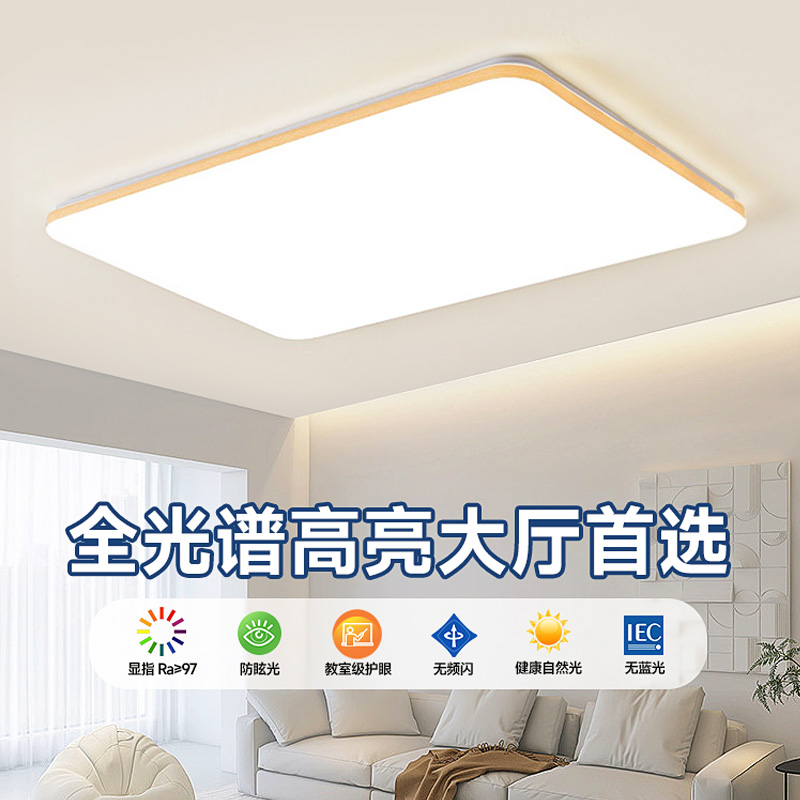 客厅主灯现代简约大气2024年z新款简约风圆形吸顶灯全屋轻奢大灯