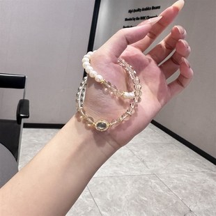 高品柠檬品种淡水珍珠招桃花手链女款手串礼物招财转运