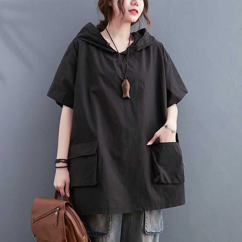 加肥加大码女装胖妹妹洋气宽松胖mm遮肚肉上衣夏装显瘦短袖t恤女