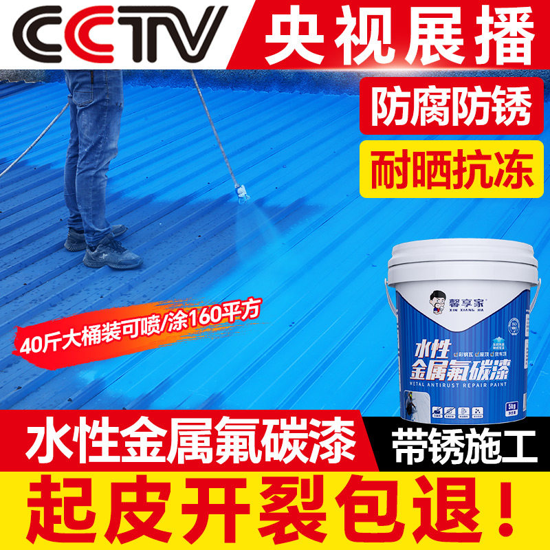 彩钢瓦屋顶防水补漏o材料房顶楼顶防漏水涂料铁锈转化剂翻新专用