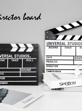 美式乡村电影开拍板拍摄道具导演板场记板木制创意小摆件软装饰品