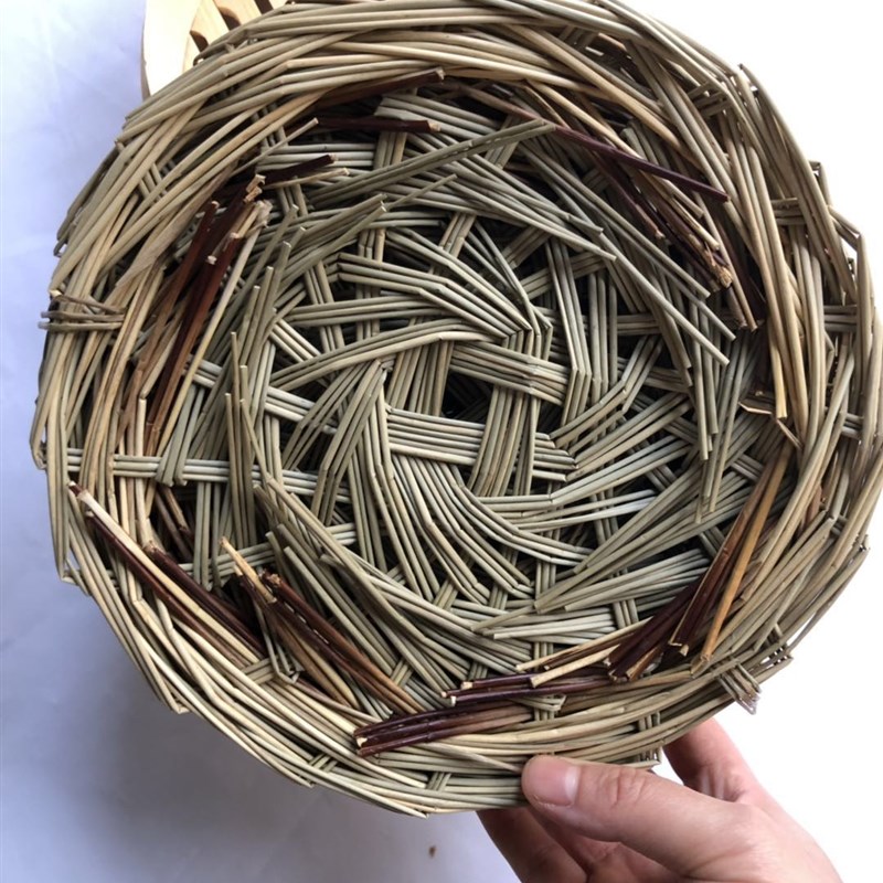 蒸笼垫不粘草垫圆形 蒸包草垫竹子小笼包藤草编垫子9-80cm不锈钢