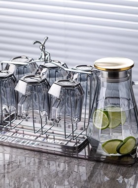 水具摆件大容量冷水壶水具套装耐高温水杯泡茶杯子高档颜值玻璃杯