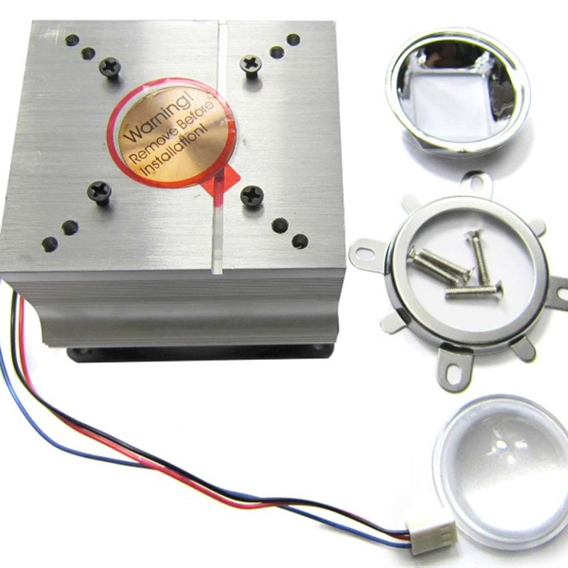 铜芯导热20W30W50W大功率LED灯CPU风扇散热器 聚光透镜不含灯珠