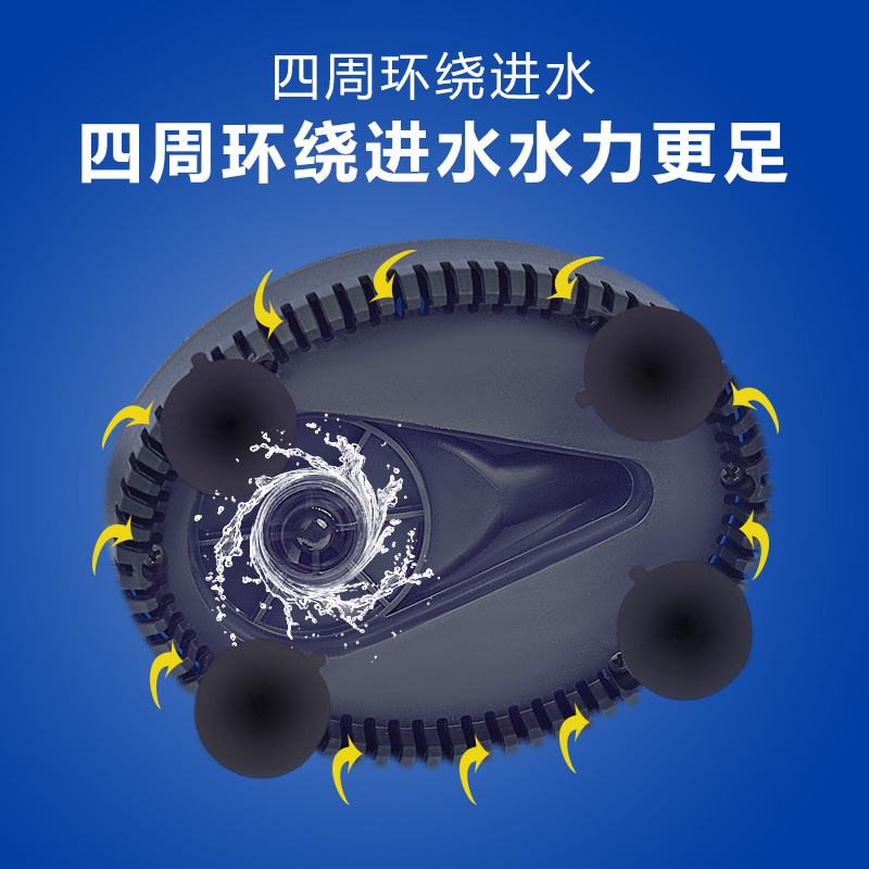 鱼缸循环水泵静音抽换水泵底吸水族箱增氧家用小型吸鱼粪便过滤器