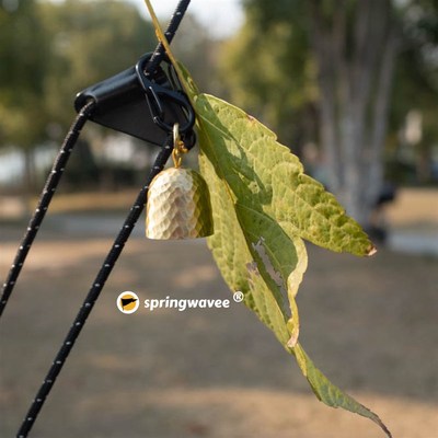 黄铜纯手工锤纹铃铛户外包挂件露营帐篷风铃