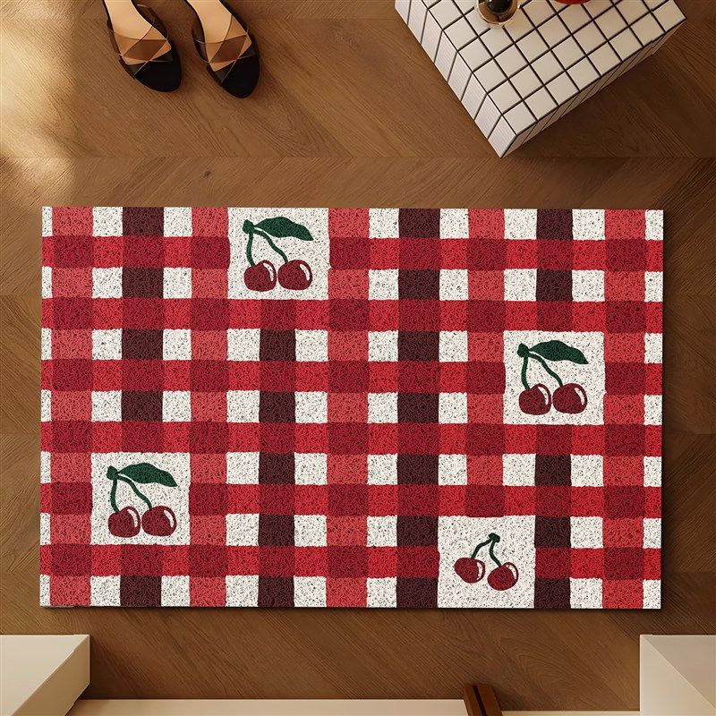 格子日记入户门丝圈地垫防滑脚垫门垫家用地毯门外蹭土可裁剪免洗,居家布艺,入户地垫,淘宝优惠券,粉丝福利购,淘宝优惠卷