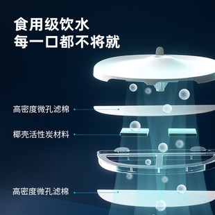 霍曼三代饮水机猫咪喝水器无线水泵自动循环静音滤芯宠物狗狗喂水