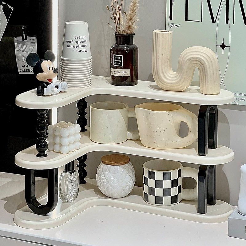 杯子置物架杯架放杯具马克杯咖啡杯水杯收纳盒放置架子轻奢高级感,收纳整理,桌面收纳盒,淘宝优惠券,粉丝福利购,淘宝优惠卷