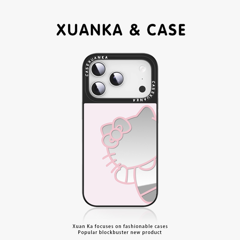 镂空kitty磁吸手机壳镜面