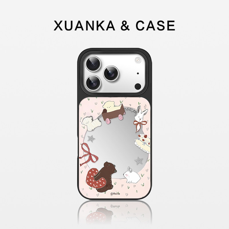 甜心火车磁吸手机壳镜面硅胶