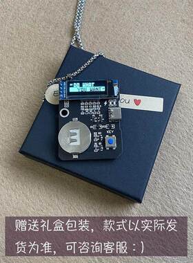 当代艺术驱动器 送男生礼物赛博朋克电子艺术项链 可以自定义内容