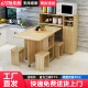 现代简约折叠餐桌家用小户型边柜组合多功能可伸缩简易长方形餐桌