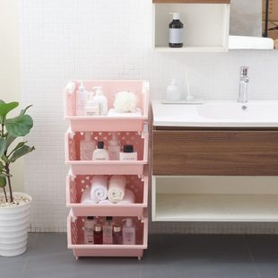 厨房置物架多层塑料整理架蔬菜卫生间叠可收纳篮加家用 落地