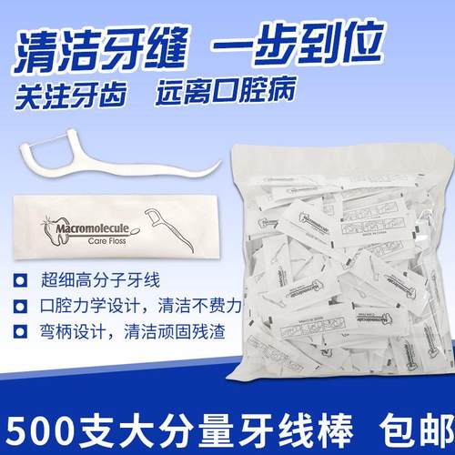 2025新款500支独立包装牙线棒一次性餐饮家用厂家直销可贴牌定做