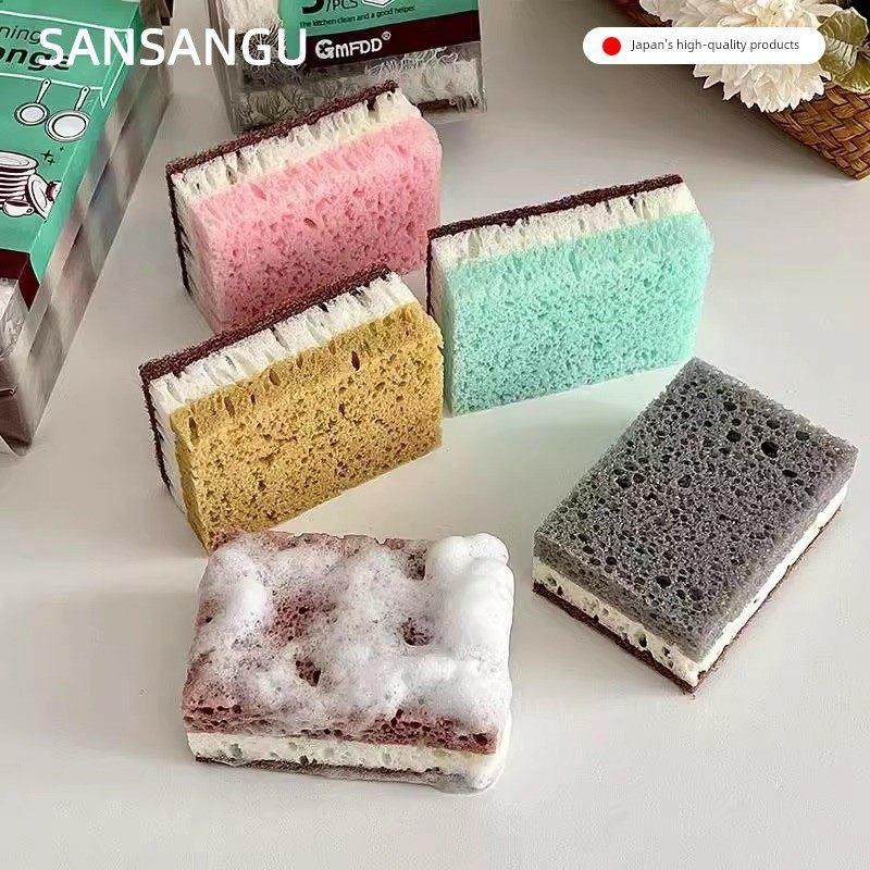日本三层高密度加厚洗碗海绵，洗碗垫，神奇擦拭，不沾油，双面擦,家庭/个人清洁工具,海绵擦,淘宝优惠券,粉丝福利购,淘宝优惠卷