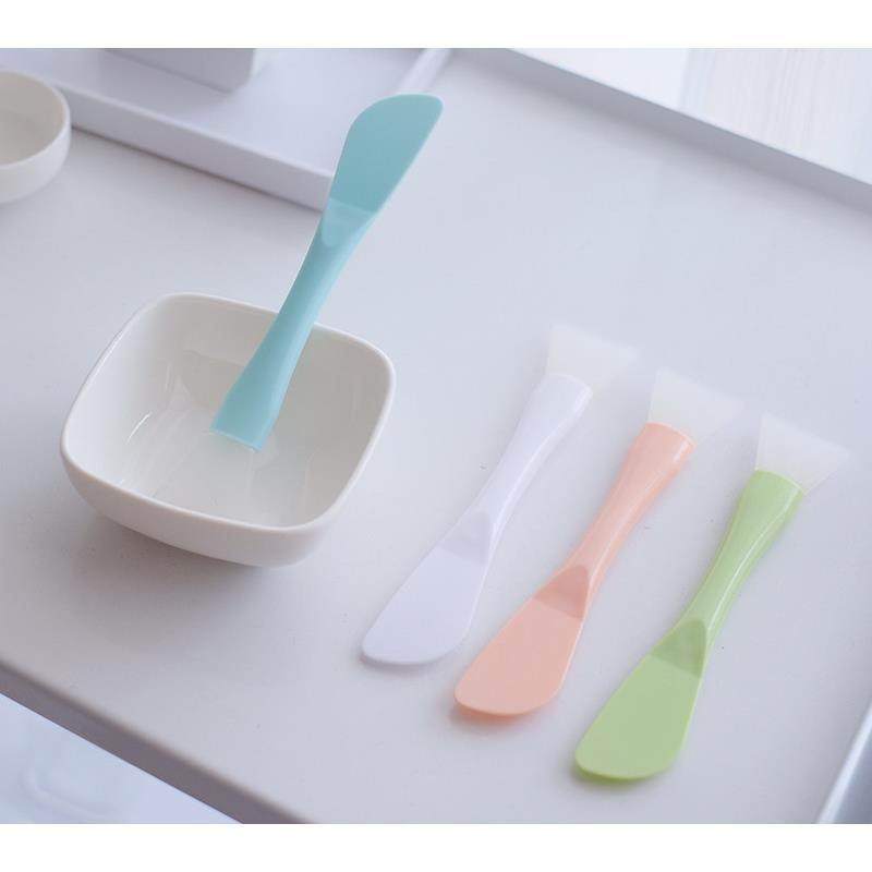 2025新款皮肤管理专用双头硅胶面膜刷涂抹式刮板泥膜脸部清洁刷酸