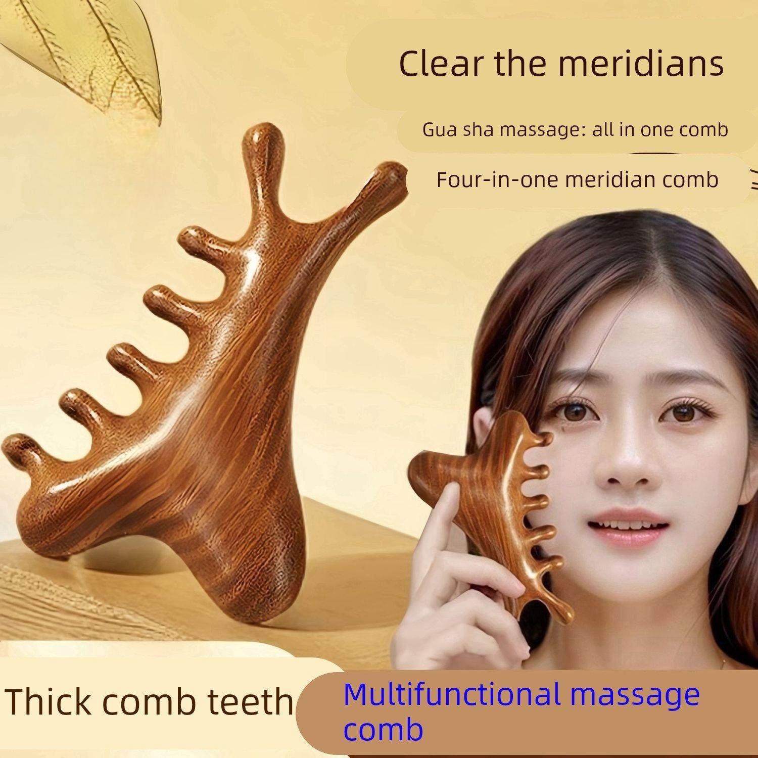 头疗专用工具四合一多功能仿檀木梳头皮按摩梳子头部头疗疏通经络,家庭/个人清洁工具,梳子/化妆梳/按摩梳,淘宝优惠券,粉丝福利购,淘宝优惠卷