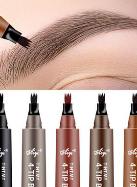 2025新款4 Fork Waterproof Eyebrow Pencil Women 3D Long Lasti